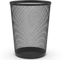 AVLASH ® Circular Mesh Waste Bin, Lightweight Waste Basket Garbage Can, Metal Trash Bin for Kitchens Home Offices Dorm Rooms Living Rooms Bedrooms (Black)