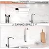 Black Kitchen Roll Holder Under Cabinet, Self-Adhesive Paper Towel Holder, Wall Mounted Paper Towel Rack, Suitable for Pantry, Kitchen, Bathroom