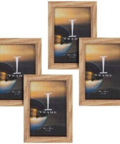 Widdop 4' x 6' - iFrame Set of 4 Photo Frames Oak Finish